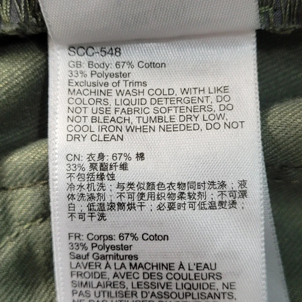 Marmot Pants Mens 38x32 Green Cotton Polyester Stretch Chino Straight Leg Casual